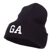 GA Georgia State Embroidered Cuff Beanie