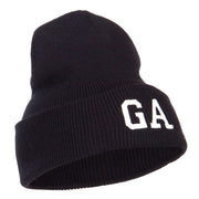 GA Georgia State Embroidered Cuff Beanie