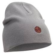 Tree Stump Embroidered 8 inch Acrylic Short Beanie - Grey OSFM