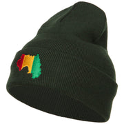 Guinea Flag Map Embroidered Long Beanie