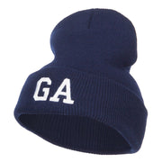 GA Georgia State Embroidered Cuff Beanie