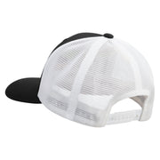 Licensed US Navy Veteran Embroidered Flexfit 2 Tone Mesh Cap - Black-White OSFM