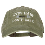 Gym Hair Don't Care Embroidered Washed Cotton Twill Cap