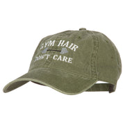 Gym Hair Don't Care Embroidered Washed Cotton Twill Cap