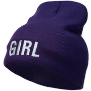 Girl Embroidered Short Beanie