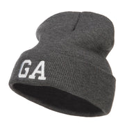 GA Georgia State Embroidered Cuff Beanie