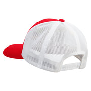 Licensed US Navy Veteran Embroidered Flexfit 2 Tone Mesh Cap - Red-White OSFM