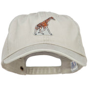 Giraffe Wild Animal Patched Washed Cotton Twill Cap