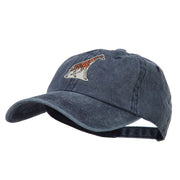 Giraffe Wild Animal Patched Washed Cotton Twill Cap