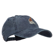 Giraffe Wild Animal Patched Washed Cotton Twill Cap