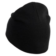 Blessed Wordmark Embroidered 8" Acrylic Short Blank Beanie - Black OSFM