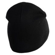 Blessed Wordmark Embroidered 8" Acrylic Short Blank Beanie - Black OSFM