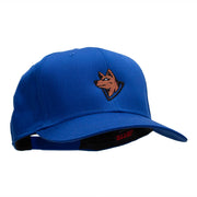 Wolf Head Embroidered Cotton Twill Pro Style Cap