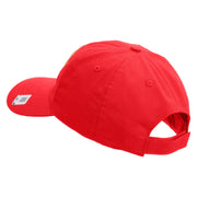 US Marine Corps Veteran Design Embroidered 6 Panel Unstructured Cotton Twill Cap Made in USA - Red OSFM