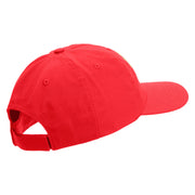 US Marine Corps Veteran Design Embroidered 6 Panel Unstructured Cotton Twill Cap Made in USA - Red OSFM