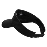 Licensed US Army Star Embroidered Pro Style Cotton Twill Washed Visor - Black OSFM