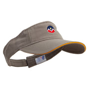 Denver Flag Logo Embroidered Prostyle Cotton Twill Washed Visor - Olive-Gold OSFM