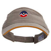 Denver Flag Logo Embroidered Prostyle Cotton Twill Washed Visor - Olive-Gold OSFM