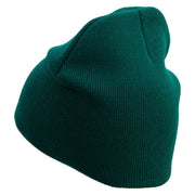 Eco Friendly Embroidered 8 Inch Short Beanie - Dk-Green OSFM