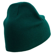 Eco Friendly Embroidered 8 Inch Short Beanie - Dk-Green OSFM