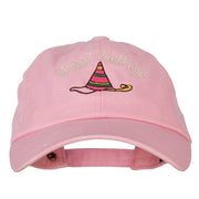 Glitter Happy Birthday with Hat Embroidered Unstructured Washed Cap