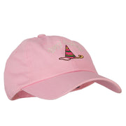 Glitter Happy Birthday with Hat Embroidered Unstructured Washed Cap