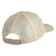 Stay Positive Embroidered Washed Twill Trucker Cap - Khaki Khaki OSFM