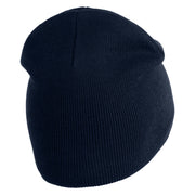 Blessed Wordmark Embroidered 8" Acrylic Short Blank Beanie - Navy OSFM