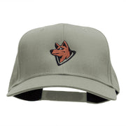 Wolf Head Embroidered Cotton Twill Pro Style Cap