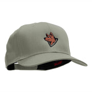 Wolf Head Embroidered Cotton Twill Pro Style Cap