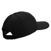 US Marine Corps Veteran Design Embroidered 6 Panel Unstructured Cotton Twill Cap Made in USA - Black OSFM