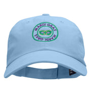 Mardi Gras Mask Badge Low Profile Dyed Cotton Twill Cap