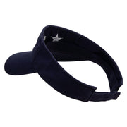 Licensed US Army Star Embroidered Pro Style Cotton Twill Washed Visor - Navy OSFM