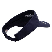 Licensed US Army Star Embroidered Pro Style Cotton Twill Washed Visor - Navy OSFM