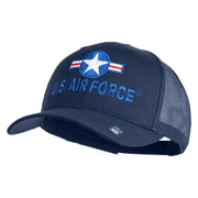 U.S. Air Force Roundel Embroidered Solid Cotton Twill Mesh Prostyle Cap - Navy OSFM