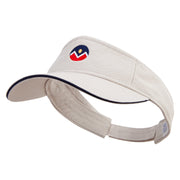 Denver Flag Logo Embroidered Prostyle Cotton Twill Washed Visor - Stone-Navy OSFM