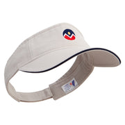 Denver Flag Logo Embroidered Prostyle Cotton Twill Washed Visor - Stone-Navy OSFM