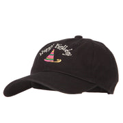 Glitter Happy Birthday with Hat Embroidered Unstructured Washed Cap