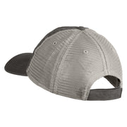 Stay Positive Embroidered Washed Twill Trucker Cap - Black Grey OSFM