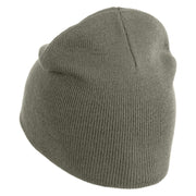 Blessed Wordmark Embroidered 8" Acrylic Short Blank Beanie - Grey OSFM