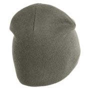 Blessed Wordmark Embroidered 8" Acrylic Short Blank Beanie - Grey OSFM