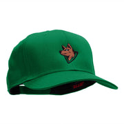 Wolf Head Embroidered Cotton Twill Pro Style Cap