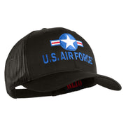 U.S. Air Force Roundel Embroidered Solid Cotton Twill Mesh Prostyle Cap - Charcoal OSFM