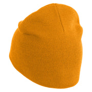 Blessed Wordmark Embroidered 8" Acrylic Short Blank Beanie - Gold OSFM