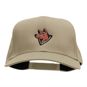 Wolf Head Embroidered Cotton Twill Pro Style Cap