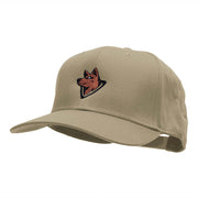 Wolf Head Embroidered Cotton Twill Pro Style Cap