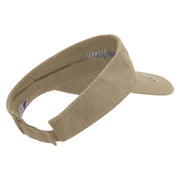 Licensed US Army Star Embroidered Pro Style Cotton Twill Washed Visor - Khaki OSFM