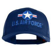 U.S. Air Force Roundel Embroidered Solid Cotton Twill Mesh Prostyle Cap - Royal OSFM