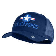 U.S. Air Force Roundel Embroidered Solid Cotton Twill Mesh Prostyle Cap - Royal OSFM
