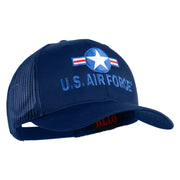 U.S. Air Force Roundel Embroidered Solid Cotton Twill Mesh Prostyle Cap - Royal OSFM